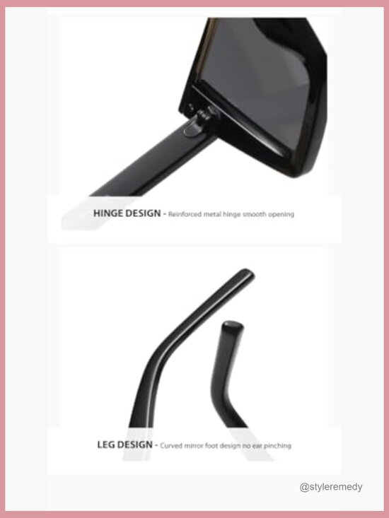 Oversized Square Cat Eye Sunglasses with UV Protection main image 3